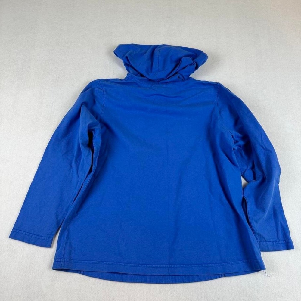 Vintage Fresh Produce Floral Embroidered Hoodie Blue Adult Small Made In USA - Picture 5 of 5